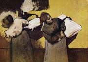 Two Laundryman Edgar Degas